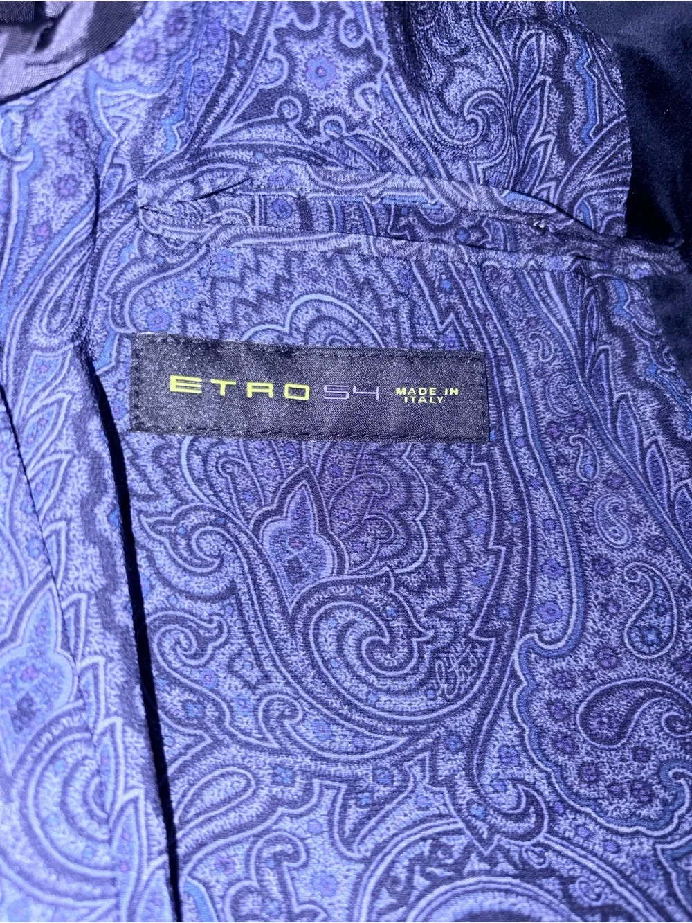 Etro Superleggero Navy Blue Velvet Blazer Jacket Tuxedo IT 54 US 44